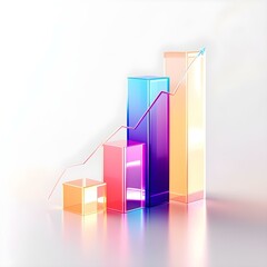 business graph with arrow