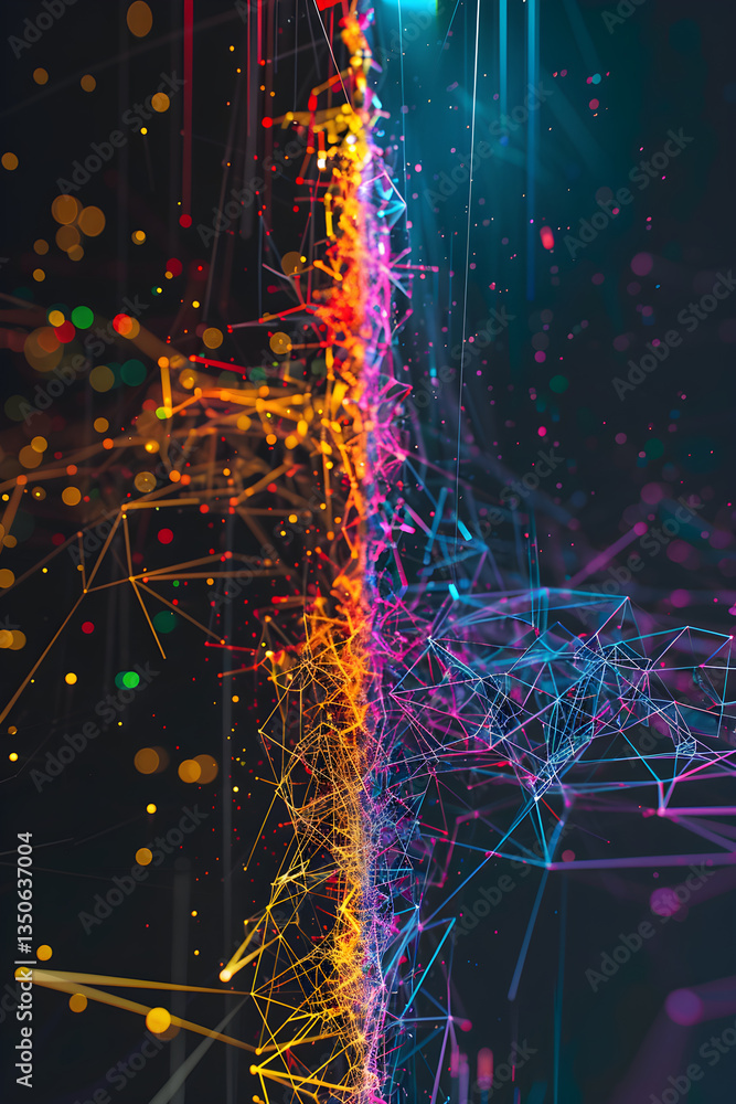 Fototapete visualizing the structure and dynamism: a comparative graphic of javascript vs typescript