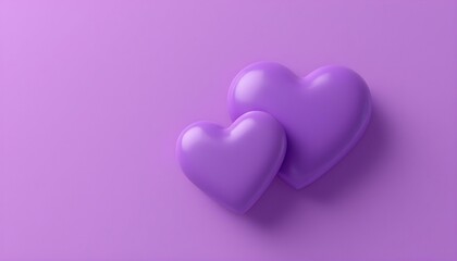 Valentines day 3d background with glass morphism heart render icons.