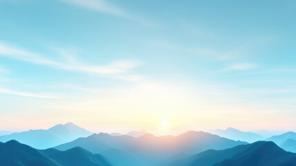 Obraz premium Mountain Sunrise Panorama View