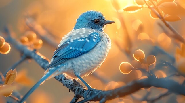 Swallow tailed cotinga perched gracefully delicate white blue plumage shimmering soft blurred background ultra realistic feather textures
