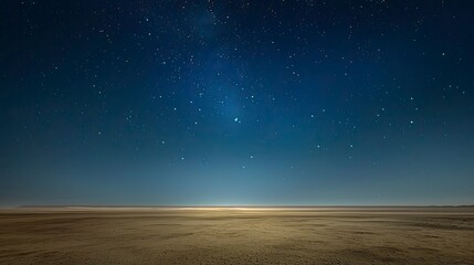 Starry night over a vast plain