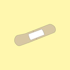 Adhesive bandage medical plasters vector illustration. First Aid equipment