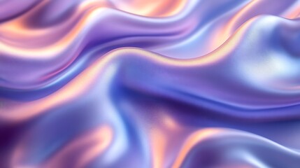 Obraz premium Colorful silk-like background featuring soft lavender and pastel blue waves flowing across the frame with a shiny and elegant look 
