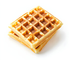  Waffles isolated on a white background