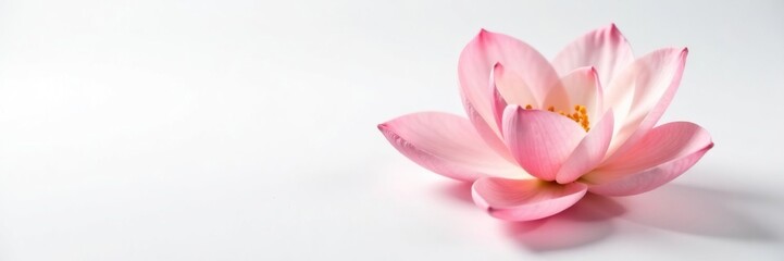 Fototapeta premium Delicate petals unfurl on a crisp white background, white, bloom, elegance