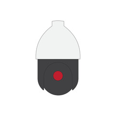 CCTV camera vector illustration on white background. Home security camera surveillance systems