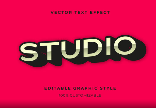 Beige Bold Shadow Cartoon Comic Display Text Effect