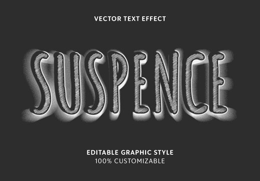 Black White Blurred Shadow Soft Dimensional Text Effect