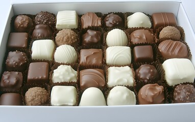 Assorted Milk and Dark Chocolate Truffles Gift Box