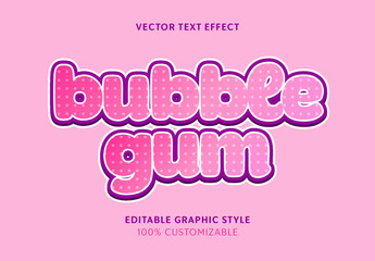 Pink Candy Sweet Glossy Soft Round Pop Text Effect