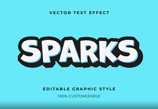 White Comic Font Playful Bold Outline Text Effect