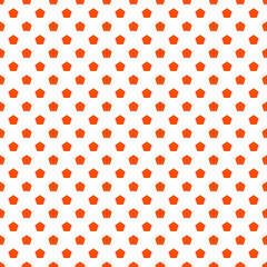 Red Orange Pentagon Seamless Transparent Vector Pattern