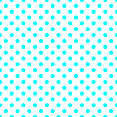 Blue Pentagon Seamless Transparent Vector Pattern