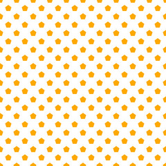 Golden Yellow Pentagon Seamless Vector Pattern