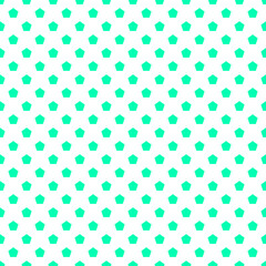 Mint Green Pentagon Seamless Vector Pattern
