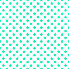 Mint Green Pentagon Seamless Transparent Vector Pattern