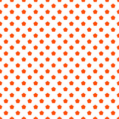 Red Orange Pentagon Seamless Vector Pattern