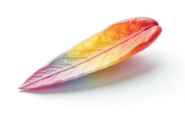 Single, vibrant flap isolated on pure white background , object, abstract