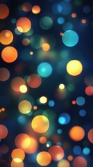 Obraz premium Multicolored bokeh lights background. Blurred circle shapes. Colorful blurry lights bokeh defocused abstract background for Christmas new year and celebration events.