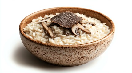 Obraz premium Delicious risotto topped with truffles.