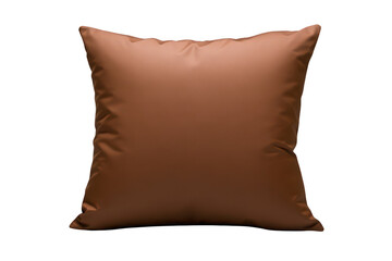 A plush, square cushion in rich brown color, perfect for adding warmth and comfort to any living space. Its smooth texture and simple design make it versatile decor piece