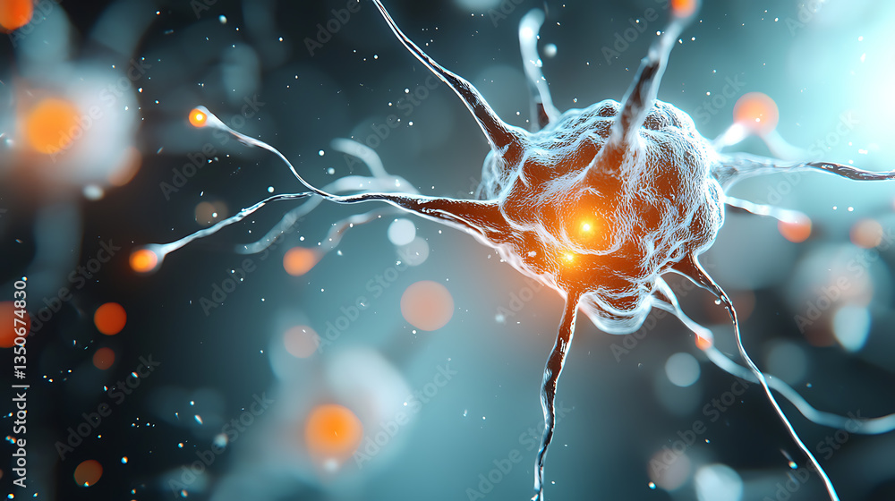 Aufkleber neural connections and fitness-driven brain activity digital realm abstract visualization futuristic