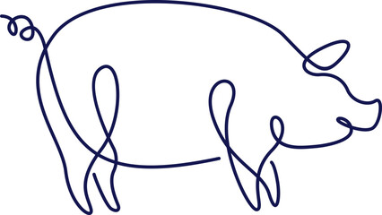 Line Art Animal Illustration Element
