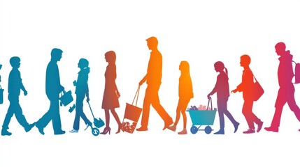 Community Cleanup Event with Participants Collecting Waste