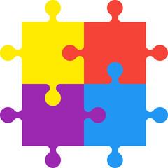 Fototapeta premium Jigsaw Puzzle Vector Illustration
