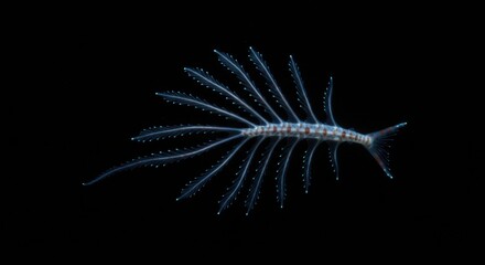 Intricate and Ethereal Beauty of the Ghostly Transparent Fish Captured Underwater