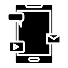 Social Media Apps Vector Glyph Icon Design