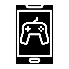 Online Game Vector Glyph Icon Design