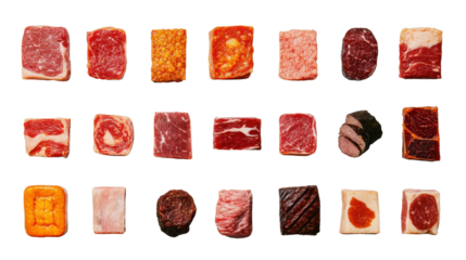 set of red and black letters