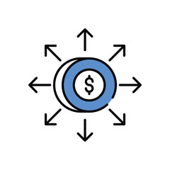 Financial Inclusion vector icon stock illustration