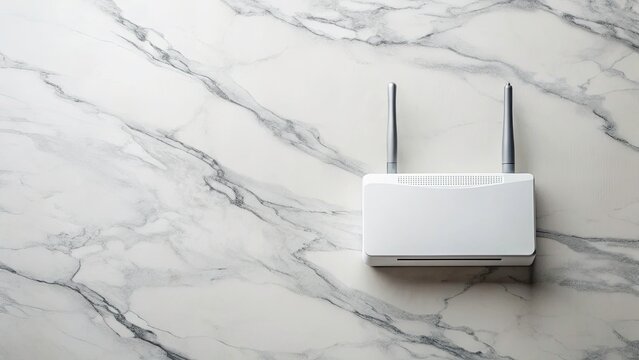 Luxury Router Box Product Photography: Minimalist Marble Flat Lay