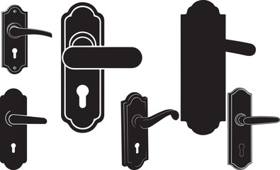Door Handles Silhouette - Interior and Exterior Hardware Design
