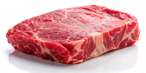 Obraz premium Raw Beef Closeup: Vibrant Red Meat Texture, Culinary Photography, Food Image