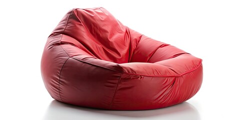 Relaxing Red Bean Bag Chair: Cozy Comfort for Reading, Gaming & Relaxation