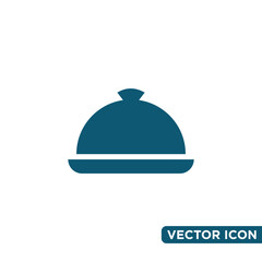 Simple Movable Food Cover Icon Design Template 