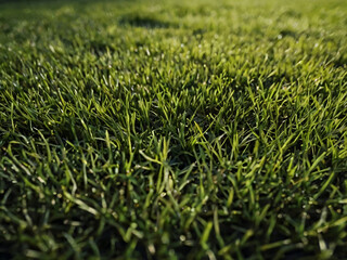 Obraz premium A freshly mowed, lush green lawn with sharp edges and neat appearance.