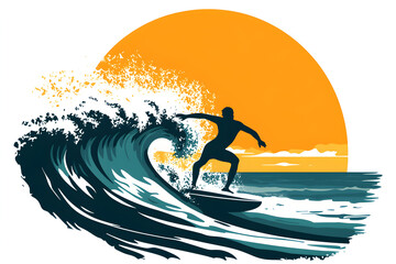 Golden Hour Surfing: Capturing the Essence of Adventure and Freedom on the Majestic Waves