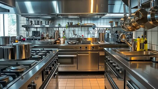 Gleaming Commercial Kitchen Interior Design