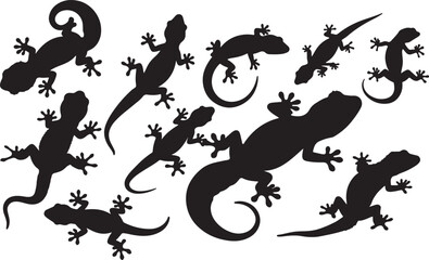 Satanic Leaf-Tailed Gecko Silhouettes - Unique Camouflaged Reptile