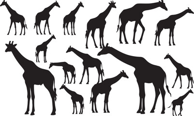 giraffe silhouette vector