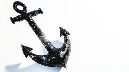 Minimalist Anchor Illustration on White Background