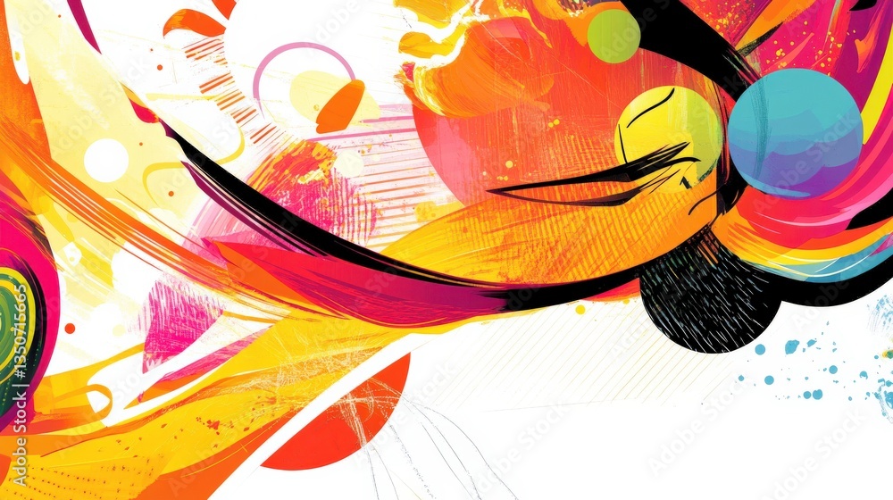 Poster vibrant new year graphics with colorful patterns
