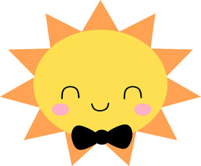  Cute Sun Illustration Element Set