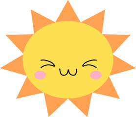  Cute Sun Illustration Element Set