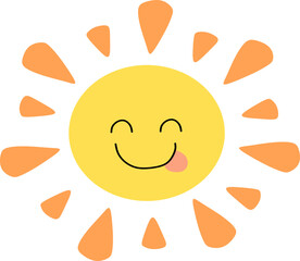  Cute Sun Illustration Element Set